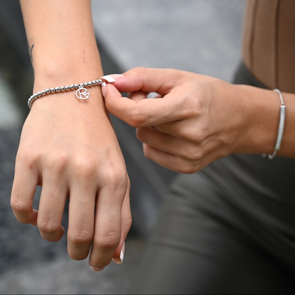 Platinum RG bead bracelet